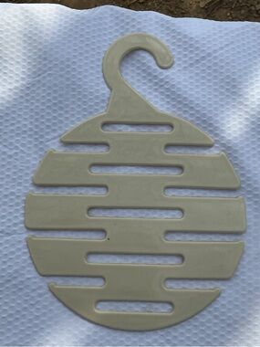 Multi-Slot Closet Hanger in Beige - Space-Saving Accessory